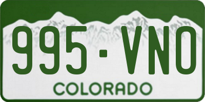 CO license plate 995VNO