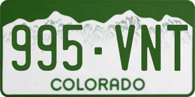 CO license plate 995VNT