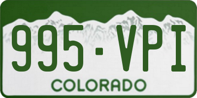 CO license plate 995VPI