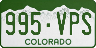CO license plate 995VPS
