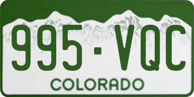 CO license plate 995VQC