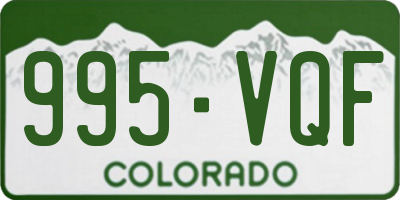 CO license plate 995VQF