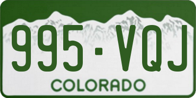 CO license plate 995VQJ