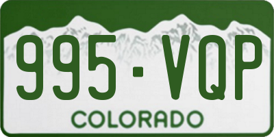 CO license plate 995VQP