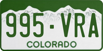 CO license plate 995VRA