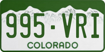 CO license plate 995VRI