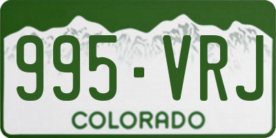 CO license plate 995VRJ