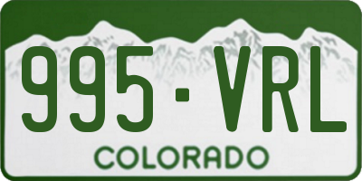 CO license plate 995VRL