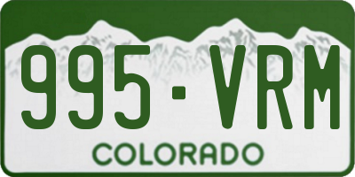 CO license plate 995VRM