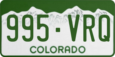 CO license plate 995VRQ
