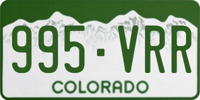 CO license plate 995VRR