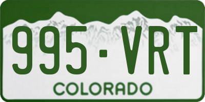 CO license plate 995VRT