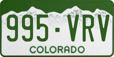 CO license plate 995VRV