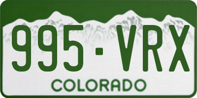CO license plate 995VRX
