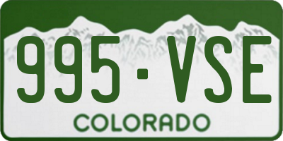 CO license plate 995VSE