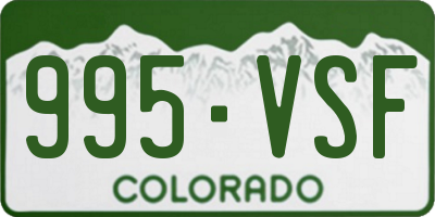 CO license plate 995VSF