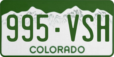 CO license plate 995VSH