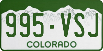 CO license plate 995VSJ