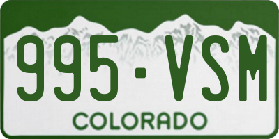 CO license plate 995VSM