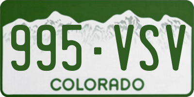 CO license plate 995VSV
