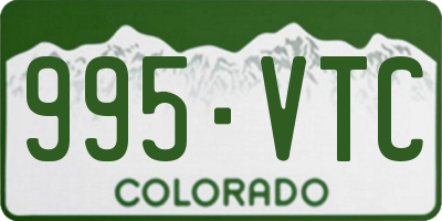 CO license plate 995VTC