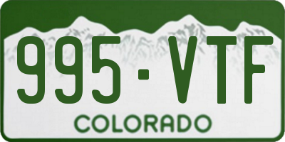 CO license plate 995VTF