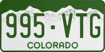 CO license plate 995VTG