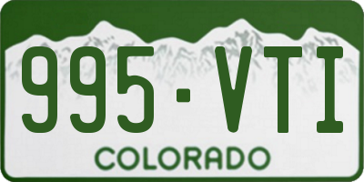 CO license plate 995VTI