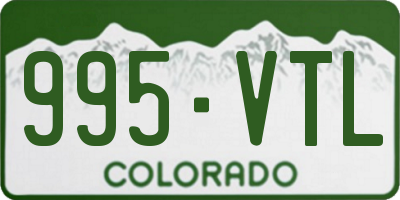 CO license plate 995VTL