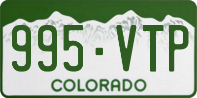 CO license plate 995VTP