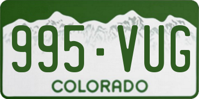 CO license plate 995VUG