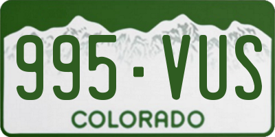 CO license plate 995VUS