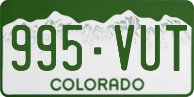 CO license plate 995VUT