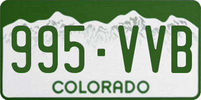 CO license plate 995VVB