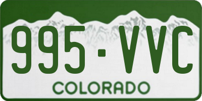 CO license plate 995VVC
