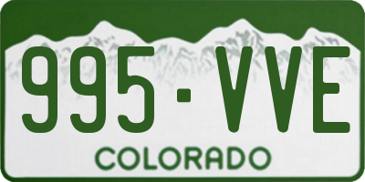 CO license plate 995VVE