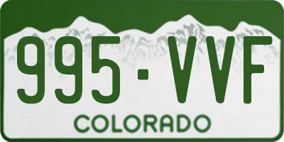 CO license plate 995VVF