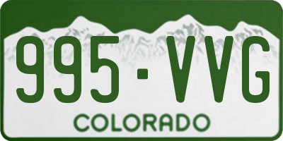 CO license plate 995VVG