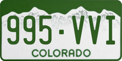 CO license plate 995VVI
