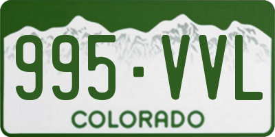 CO license plate 995VVL