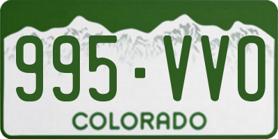 CO license plate 995VVO