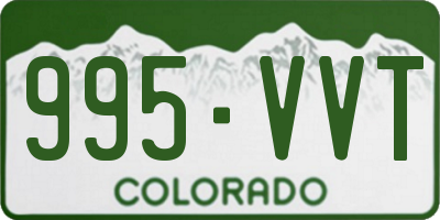 CO license plate 995VVT