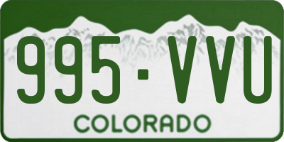 CO license plate 995VVU