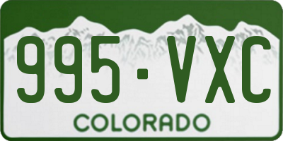 CO license plate 995VXC