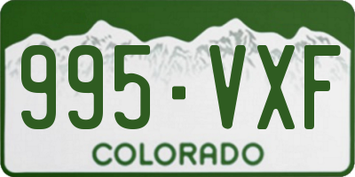 CO license plate 995VXF