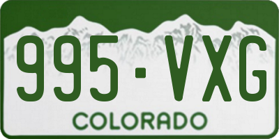 CO license plate 995VXG