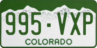 CO license plate 995VXP