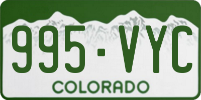 CO license plate 995VYC