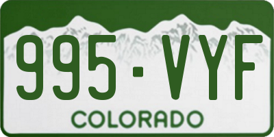 CO license plate 995VYF