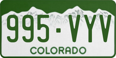 CO license plate 995VYV